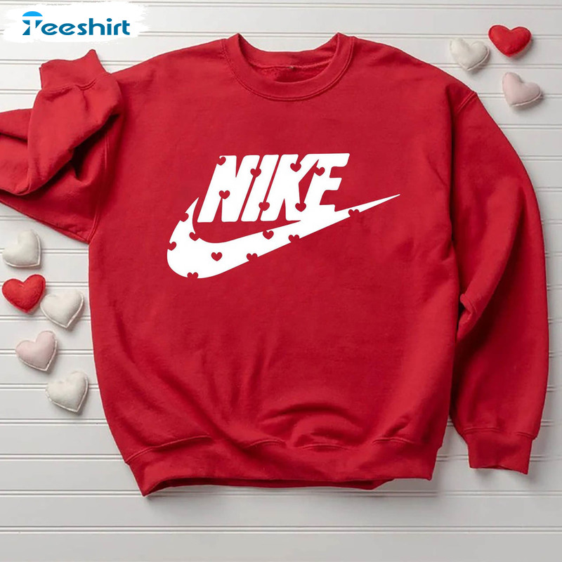 Nike Valentines Swoosh Shirt, Cute Valentines Day Unisex T-shirt Unisex Hoodie