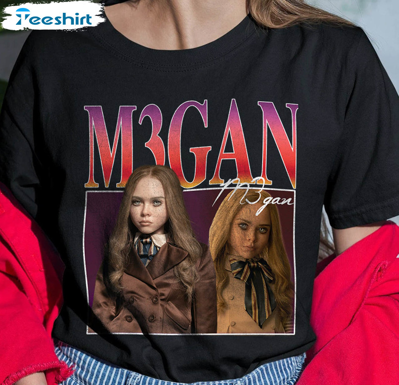 Vintage M3gan Shirt, You Should Probably Run Horror Movie Unisex T-shirt Crewneck