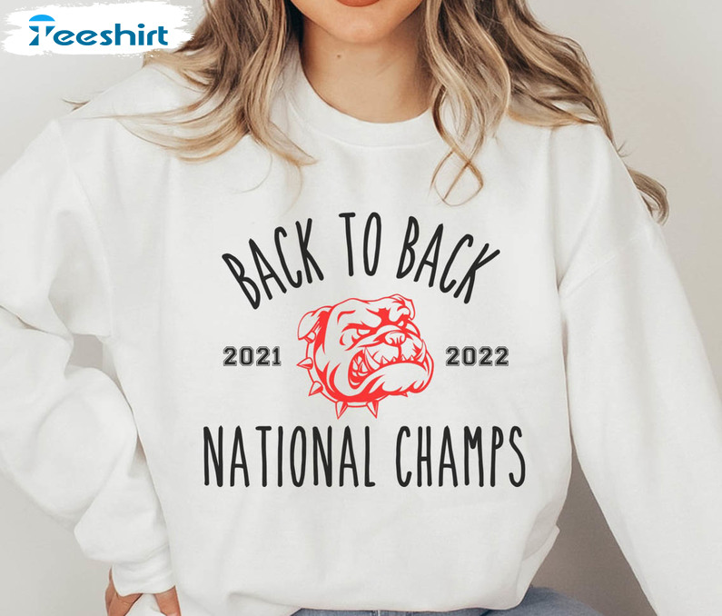 UGA Back 2 Back National Champions Corded Sweatshirt L