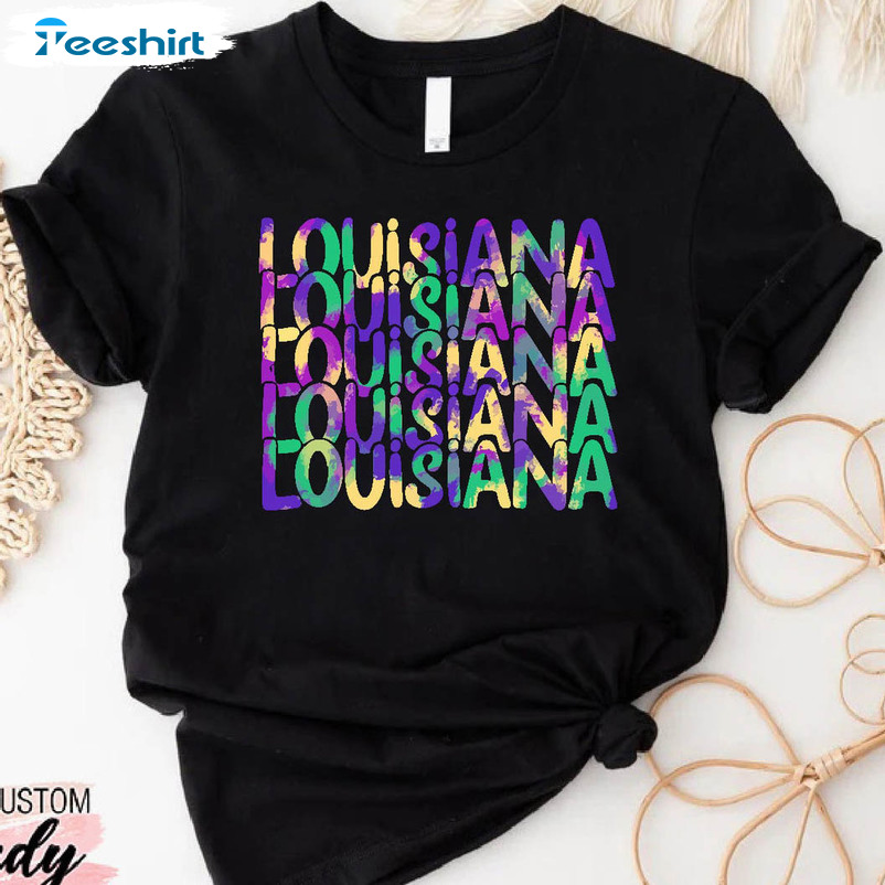 Louisiana Mardi Gras Funny Shirt, Trending Unisex T-shirt Short Sleeve
