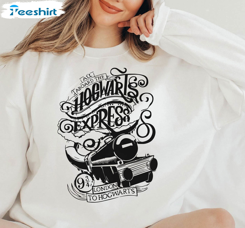 Hogwarts Express Wizard School Shirt, Trending Crewneck Long Sleeve