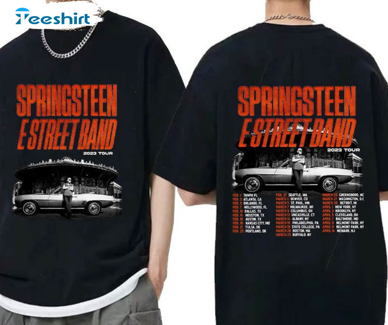 Bruce Springsteen And The E Street Band Tour Sweatshirt, Trendy Unisex Hoodie Long Sleeve
