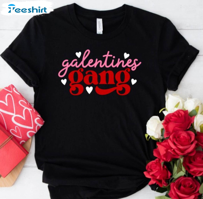 Galentines Gang Vintage Shirt, Funny Valentines Day Sweater Unisex Hoodie