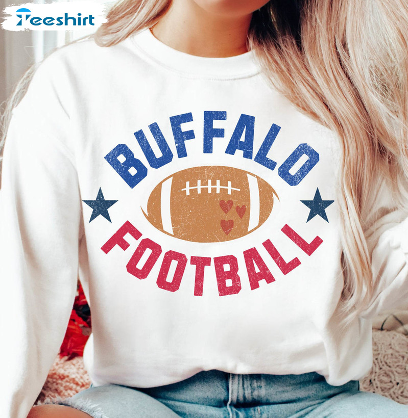 Buffalo Football Sweatshirt, Fantasy Football Sports Short Sleeve Long Sleeve