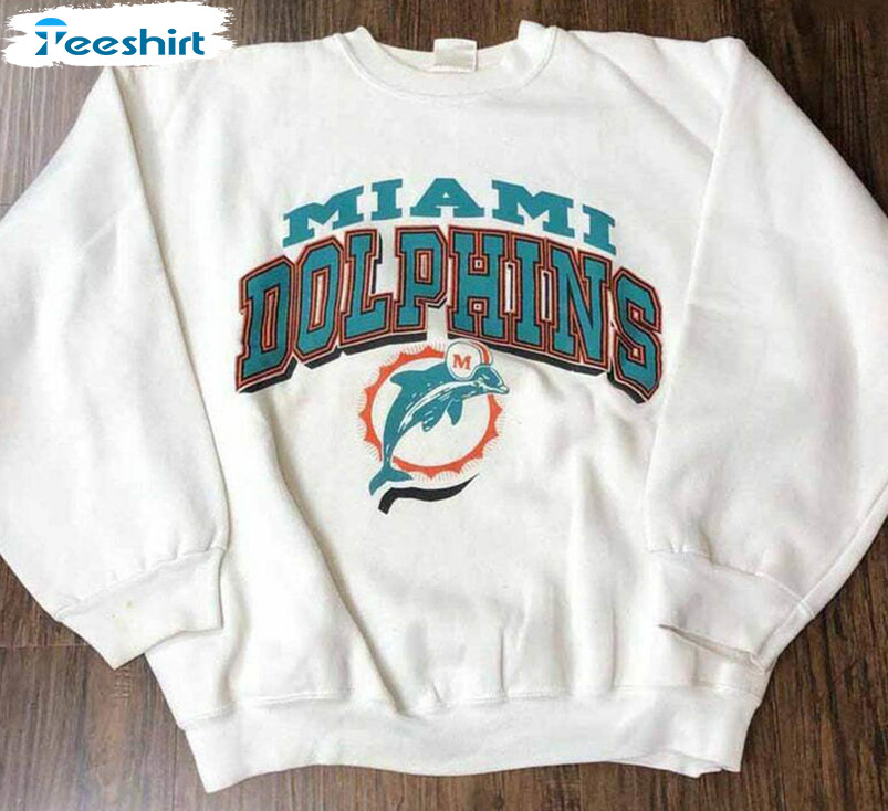 Vintage Miami Dolphins Logo Shirt, Super Bowl Champions Football Crewneck Unisex T-shirt