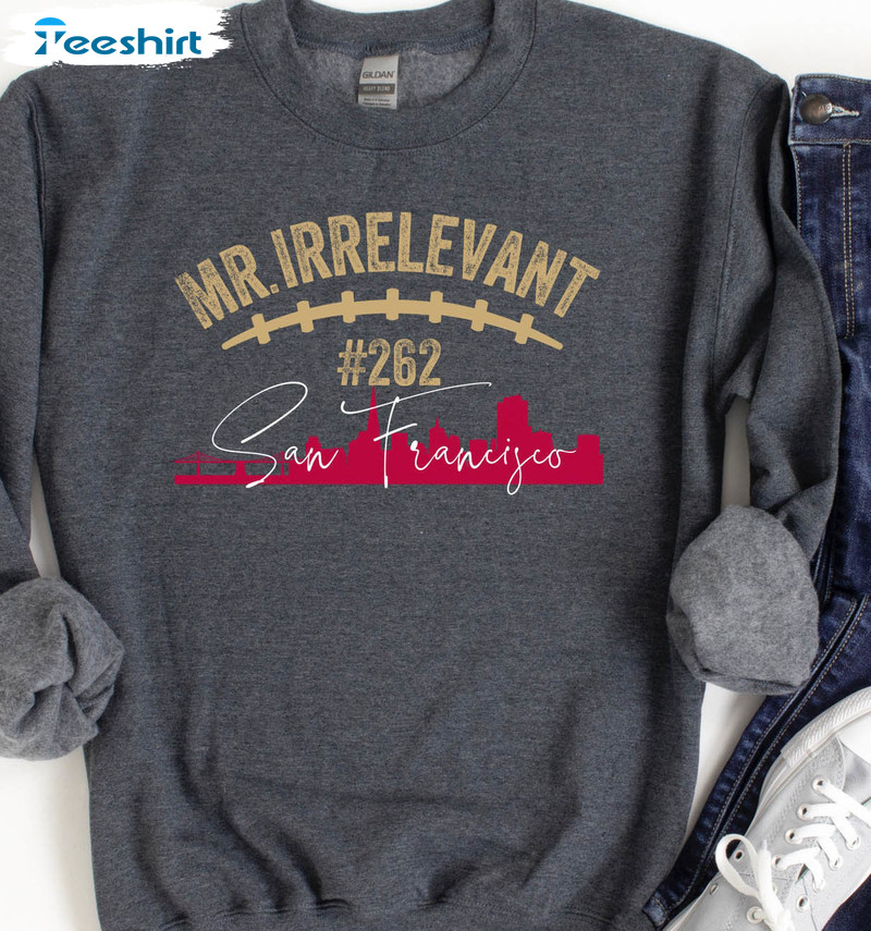 1 Mr Irrelevant Sweatshirt, San Francisco Vintage Sweater Long Sleeve