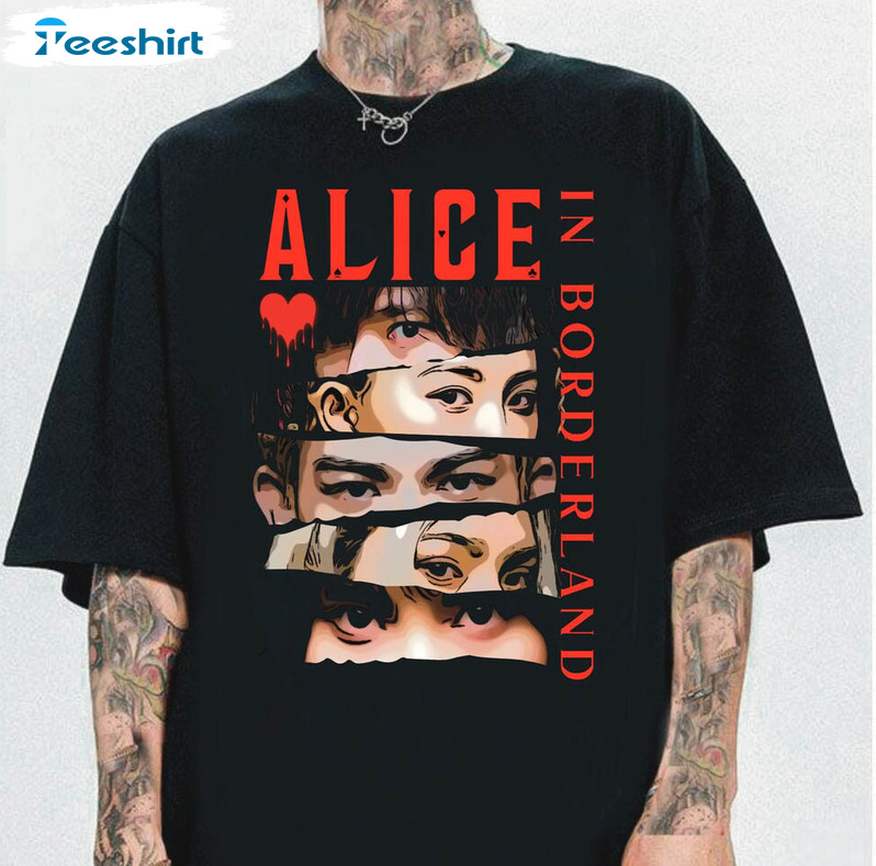 Alice In Borderland Japanese Shirt, Series Arisu Chishiya Karube Chouta Crewneck Short Sleeve