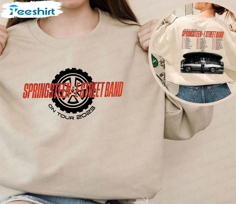 Bruce Springsteen 2023 Tour Shirt, N E Street Band Tour Long Sleeve Crewneck
