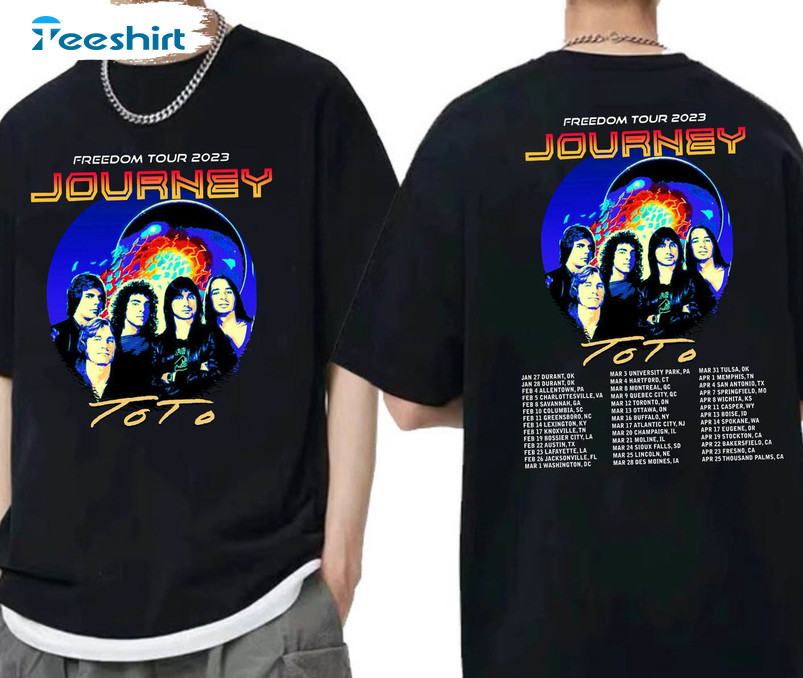 Freedom Tour 2023 Shirt, Journey Concert Short Sleeve Unisex T-shirt