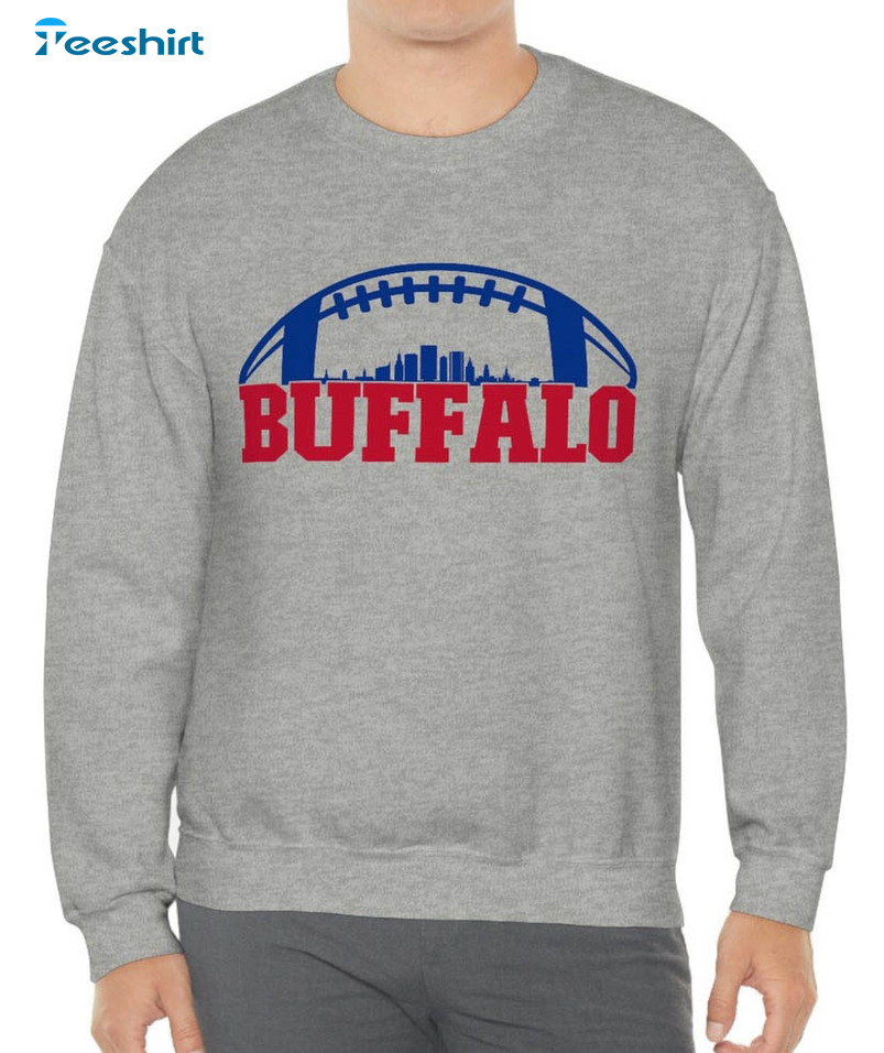 Buffalo Skyline Sweatshirt, Buffalo Football Unisex T-shirt Crewneck