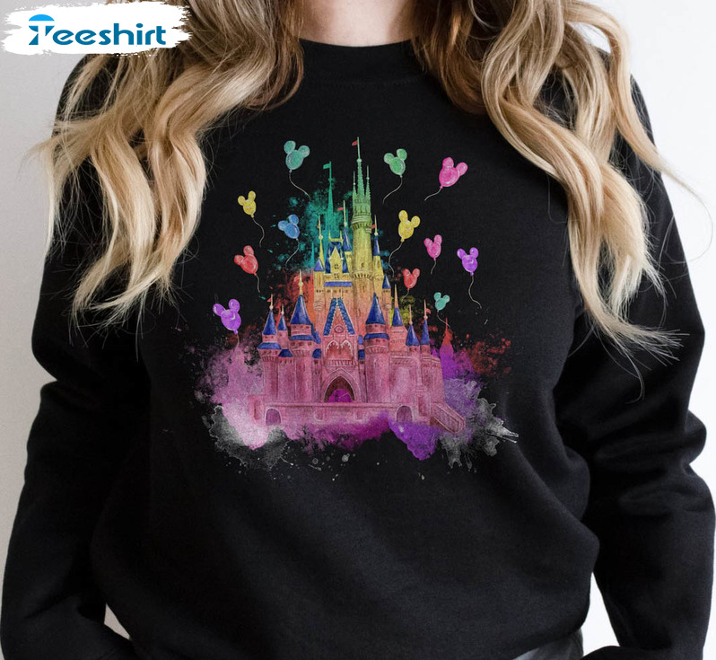 Watercolor Disney Castle Shirt by Vacation Shirts