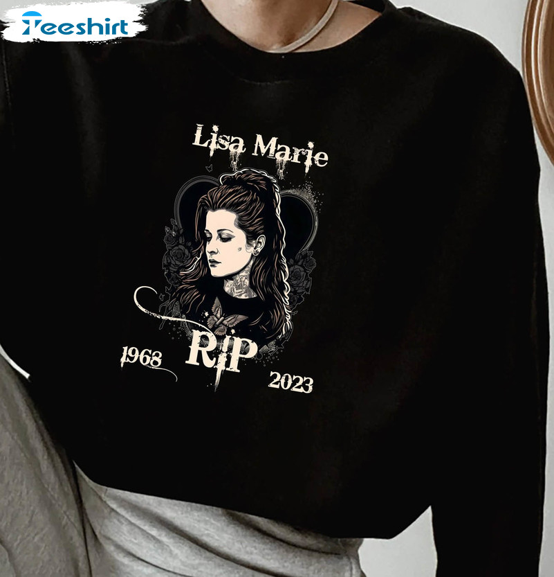 Rip Lisa Marie Presley Sweatshirt, Trending Tee Tops Short Sleeve