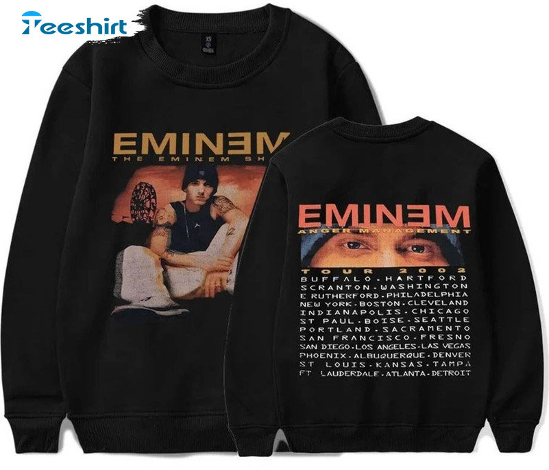 Eminem Anger Management Tour 2002 Shirt, Trending Unisex Hoodie Short Sleeve