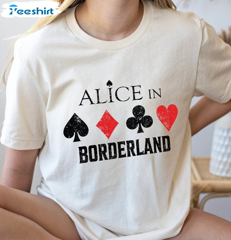 Alice In Borderland Shirt , Playing Cards Anime Manga Unisex Hoodie Short Sleeve