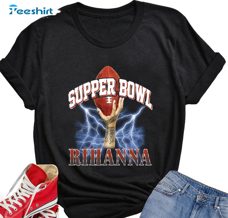 Rihanna Supper Bowl 2023 Shirt, Trending Football Crewneck Unisex T-shirt