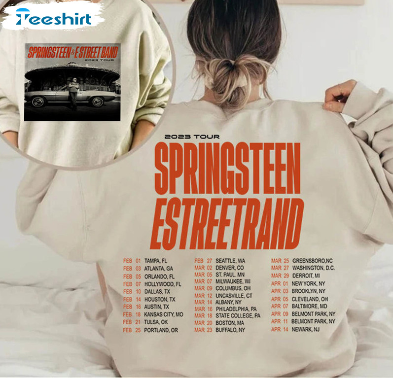 Bruce Springsteen 2023 Tour Shirt, Trending Unisex Hoodie Long Sleeve