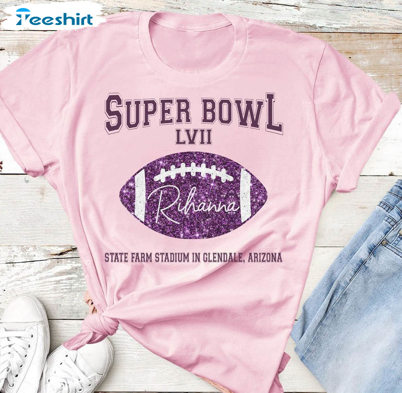 Super Bowl Lvii Shirt, Rihanna Halftime Show Unisex T-shirt Short Sleeve