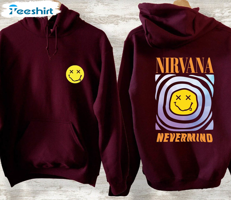 Nirvana Smiley Face Trendy Shirt, Vintage Crewneck Unisex T-shirt
