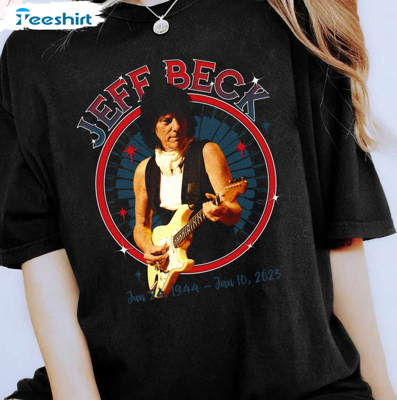 RIP Jeff Beck 1944 2023 Memories Shirt, Vintage Crewneck Long Sleeve