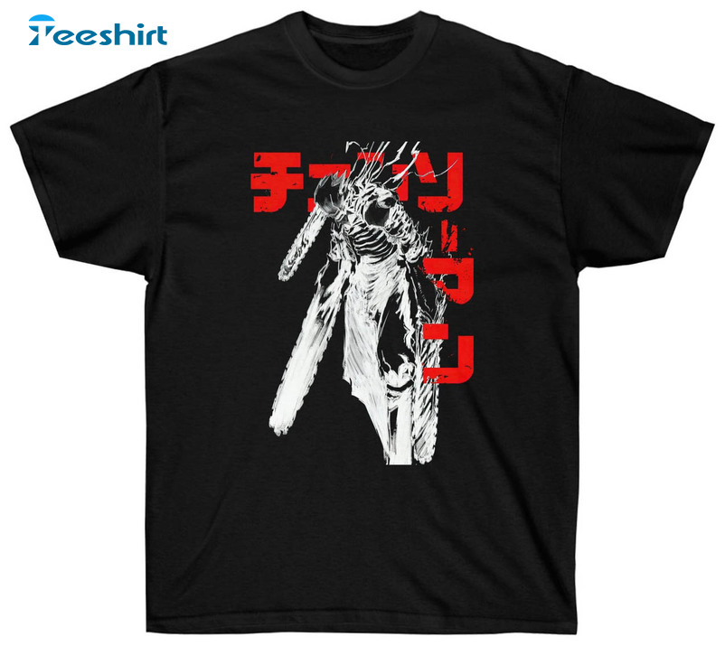 Chainsaw Devil Shirt, Trending Manga Streetwear Crewneck Hoodie