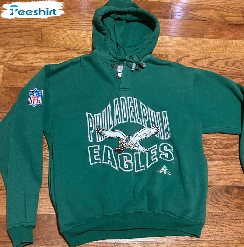 Vintage Philadelphia Eagles Shirt, Football Unisex Hoodie Short Sleeve