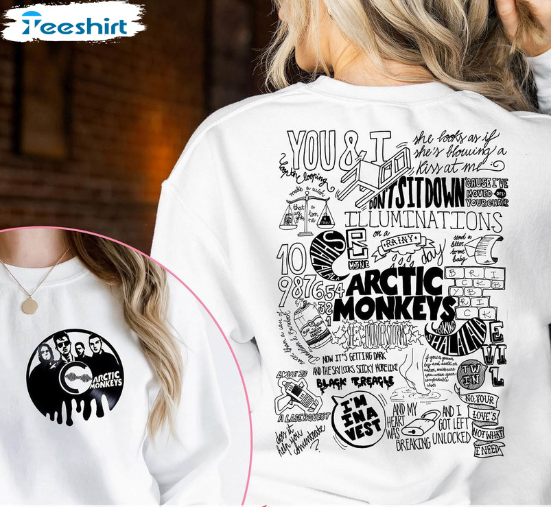 Vintage Arctic Monkeys Shirt, Lover Monkeys Short Sleeve Tee Tops