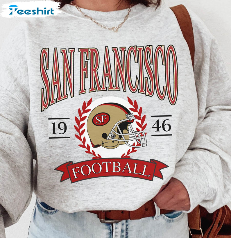 San Francisco Football Sweatshirt, Vintage 49ers Long Sleeve Unisex T-shirt
