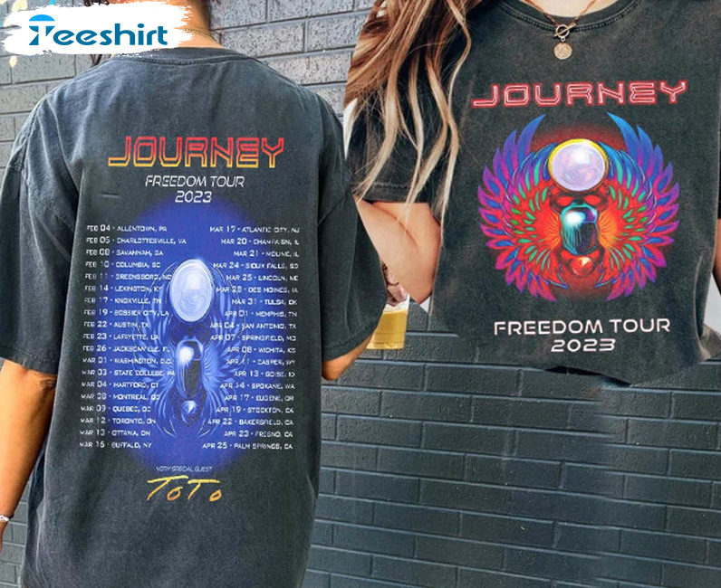 Journey Freedom Tour 2023 Trendy Shirt, Anniversary Journey Tour 2023 Unisex T-shirt Crewneck
