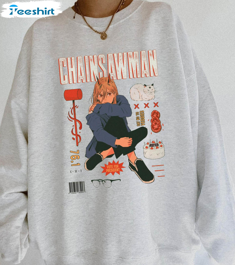 The Great Power Chain Saw Shirt, Anime Manga Sweater Unisex Hoodie