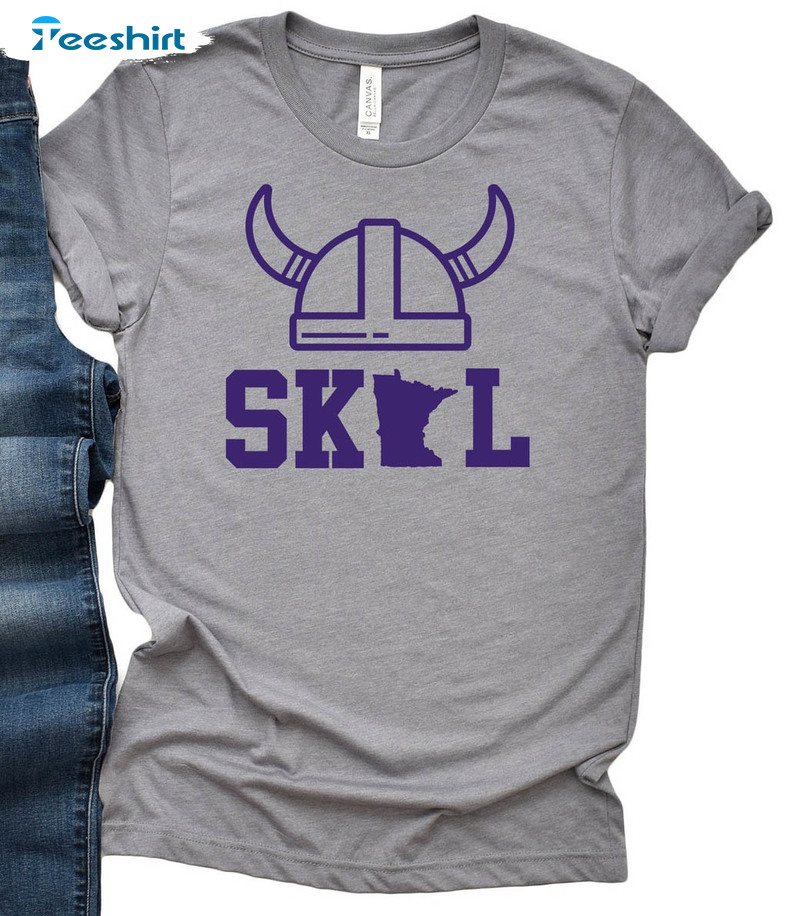 Minnesota Skol Trendy Shirt, Sunday Football Short Sleeve Tee Tops