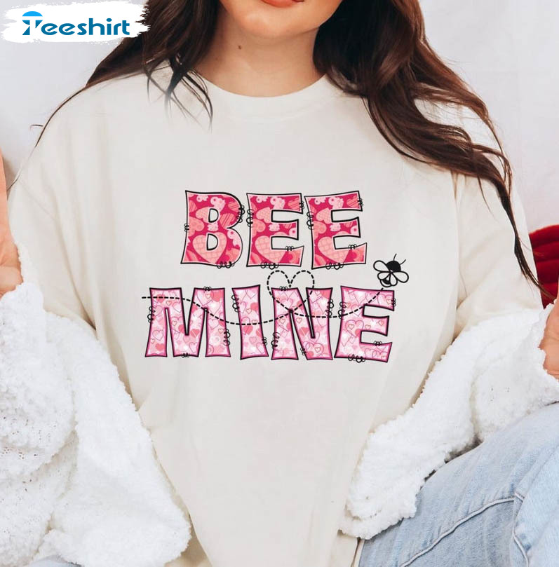 Cute Bee Mine Valentine Shirt, Couples Valentine Valentine Unisex T-shirt