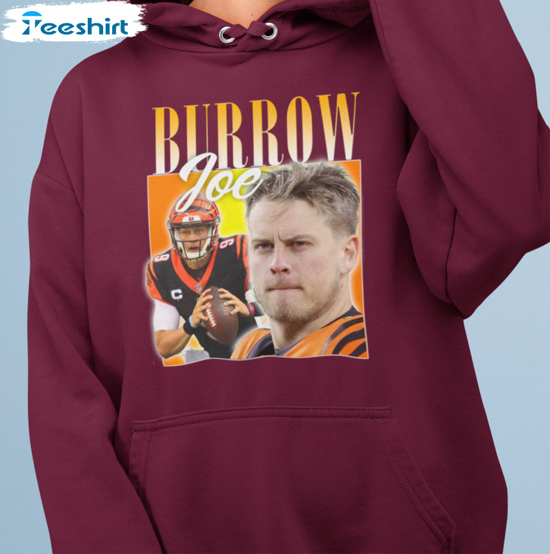 Joe Burrow Vintage Washed Shirt Quarterback Homage Graphic Unisex T-Shirt  Retro 90 Hoodie - TeebyHumans