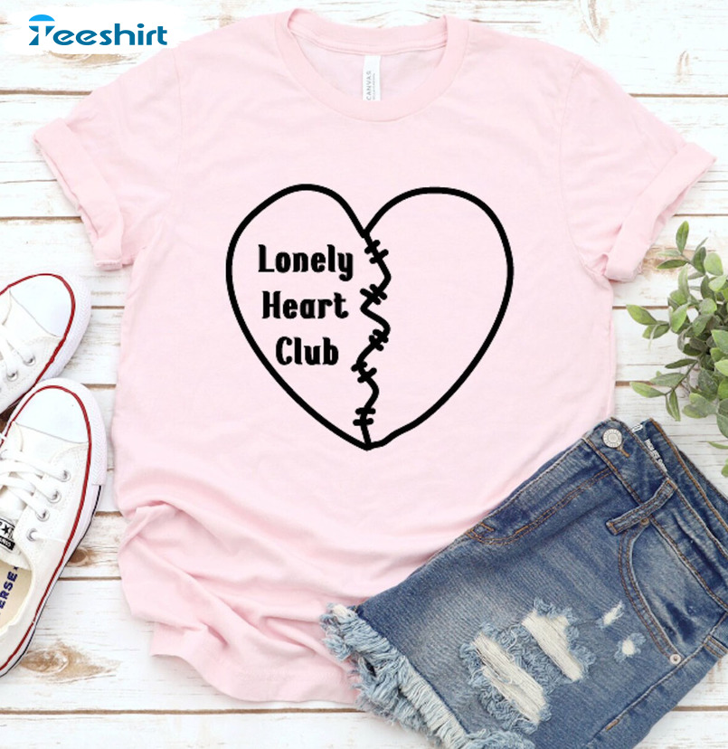 Lonely Hearts Club Valentines Shirt, Valentines Day Unisex Hoodie Long Sleeve