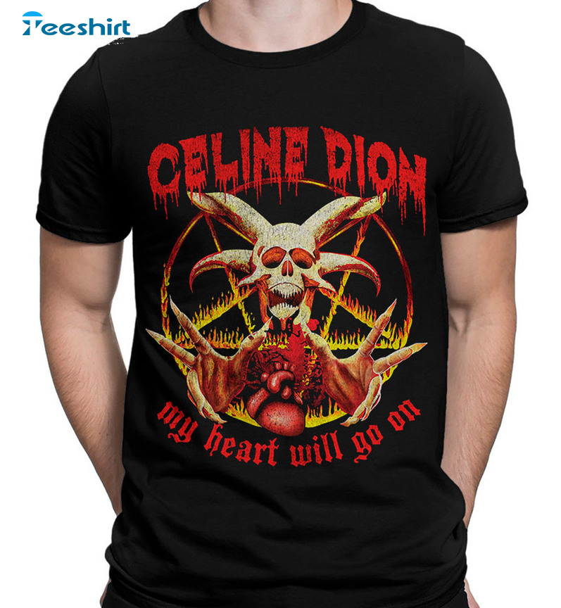 Celine Dion Vintage Metal Shirt, Funny Unisex Hoodie Short Sleeve