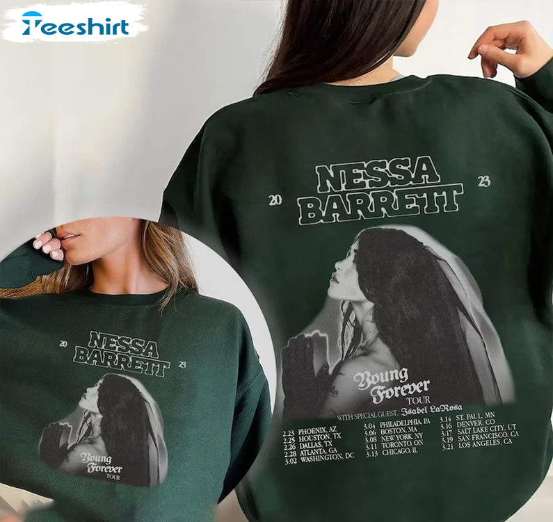 Nessa Barrett Young Forever Tour 2023 Shirt, Nessa Barrett 2023 Unisex T-shirt Tee Tops