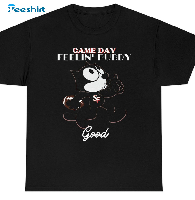 Game Day Feelin' Purdy Good Shirt, The Cat Mr Irrelevant Unisex Hoodie Crewneck