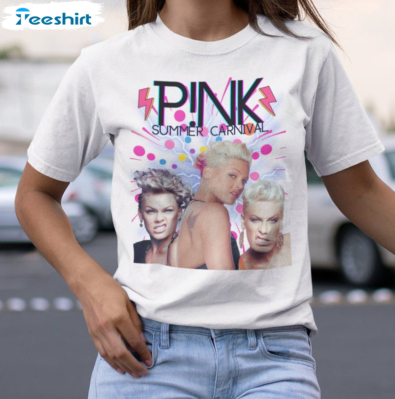 Pink Summer Carnival Tour Shirt, Vintage Short Sleeve Sweatshirt