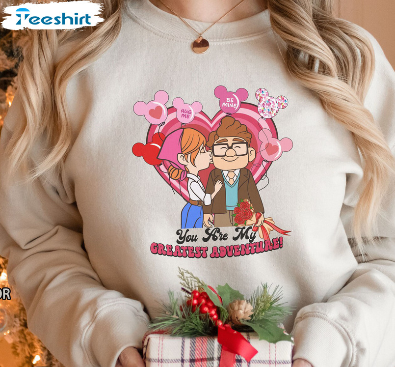 Carl And Ellie Valentine Sweatshirt, Funny Short Sleeve Unisex T-shirt