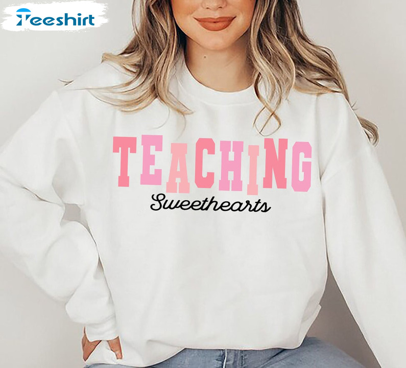 Teaching Sweethearts Vintage Shirt, Trending Valentine Tee Tops Long Sleeve