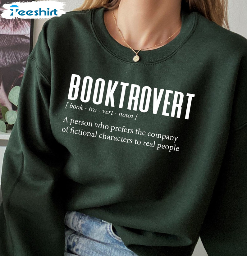 Booktrovert Sweatshirt, Bookish Book Short Sleeve Crewneck
