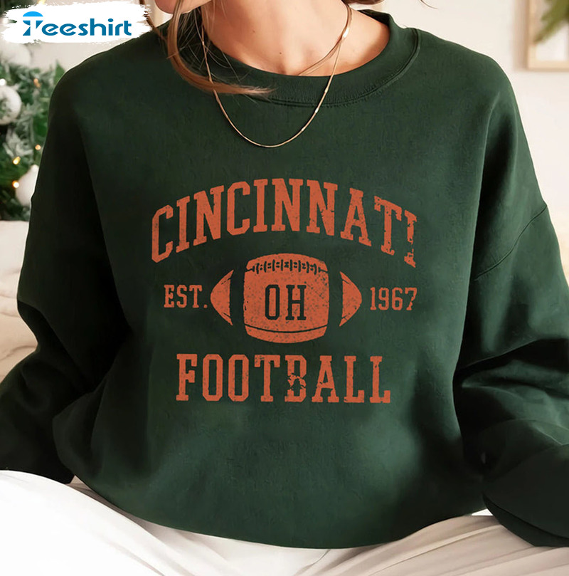 Vintage Cincinnati Football EST 1967 Shirt, Trending Hoodie Tee Tops
