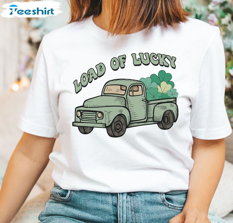 St Patricks Day Truck Shirt, Saint Patricks Day Unisex T-shirt Short Sleeve