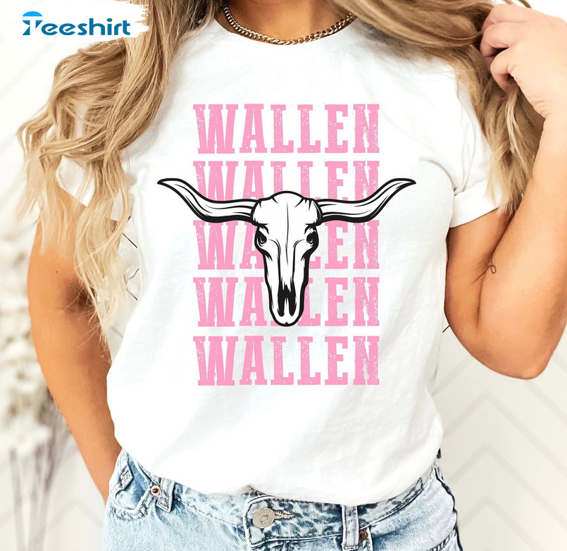 Wallen Western Shirt, Retro Morgan Wallen Bullhead Unisex Hoodie Sweater