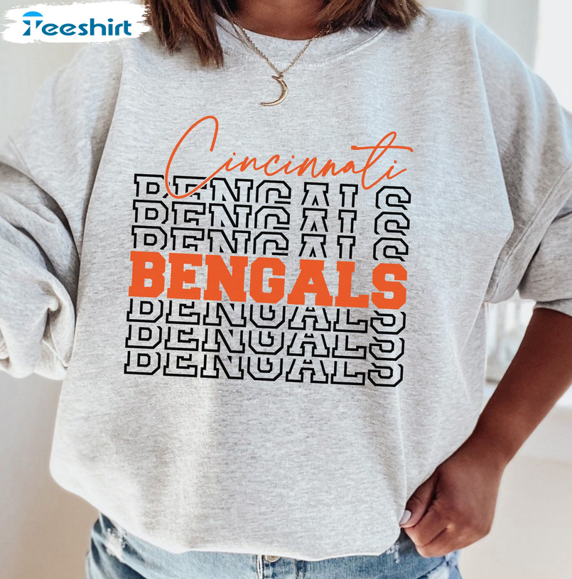 Cincinnati Bengals Shirt, Who Dey Cincinnati Short Sleeve Crewneck