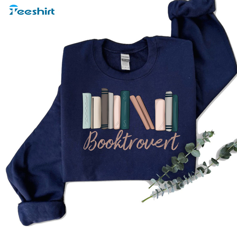 Booktrovert Trending Shirt, Librarian Teacher Unisex Hoodie Short Sleeve