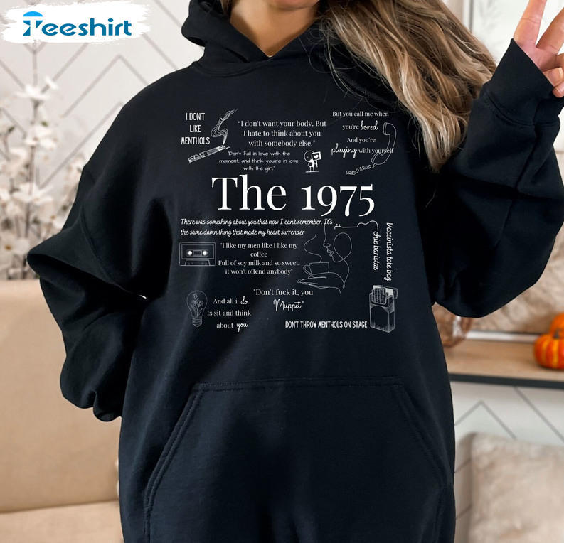 The 1975 Mixed Lyric Shirt, The 1975 Band Short Sleeve Long Sleeve