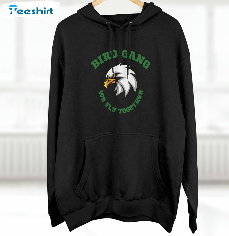 Bird Gang We Fly Together Shirt, Trending Philadelphia Eagles Unisex T-shirt Crewneck