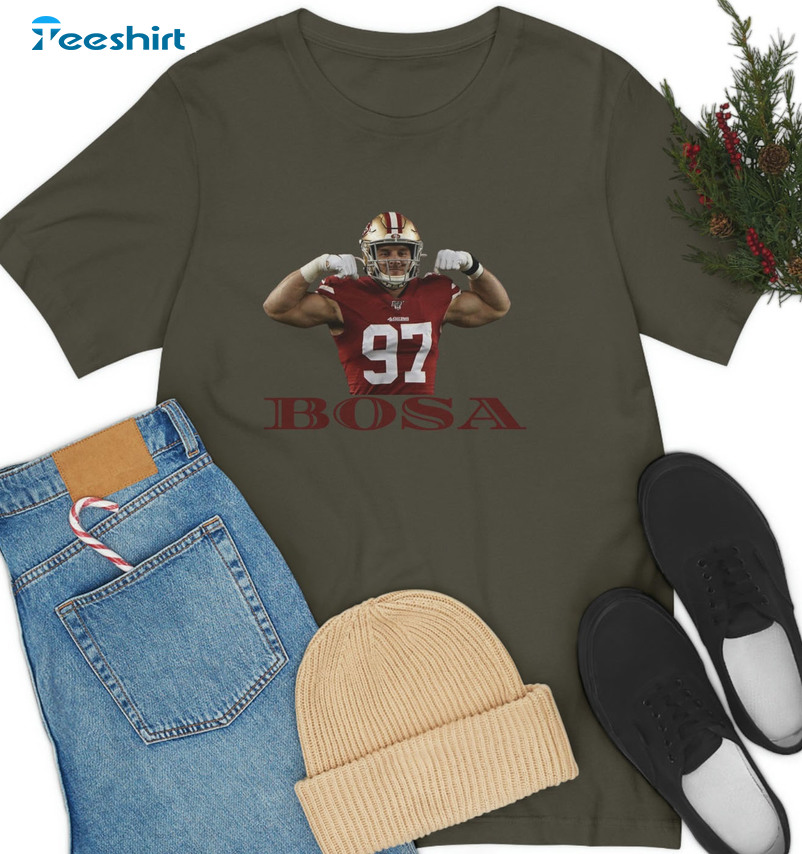 49er Nick Bosa Shirt, Nick Bosa Short Sleeve Sweater