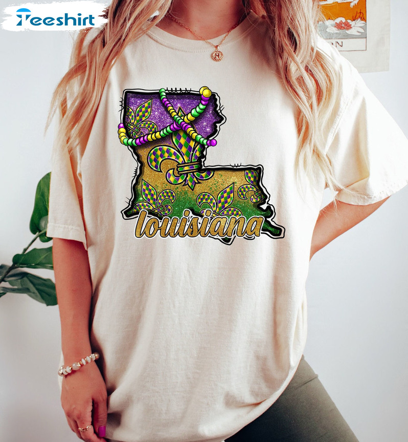 Custom Mardi Gras Louisiana T-shirt By Sengul - Artistshot