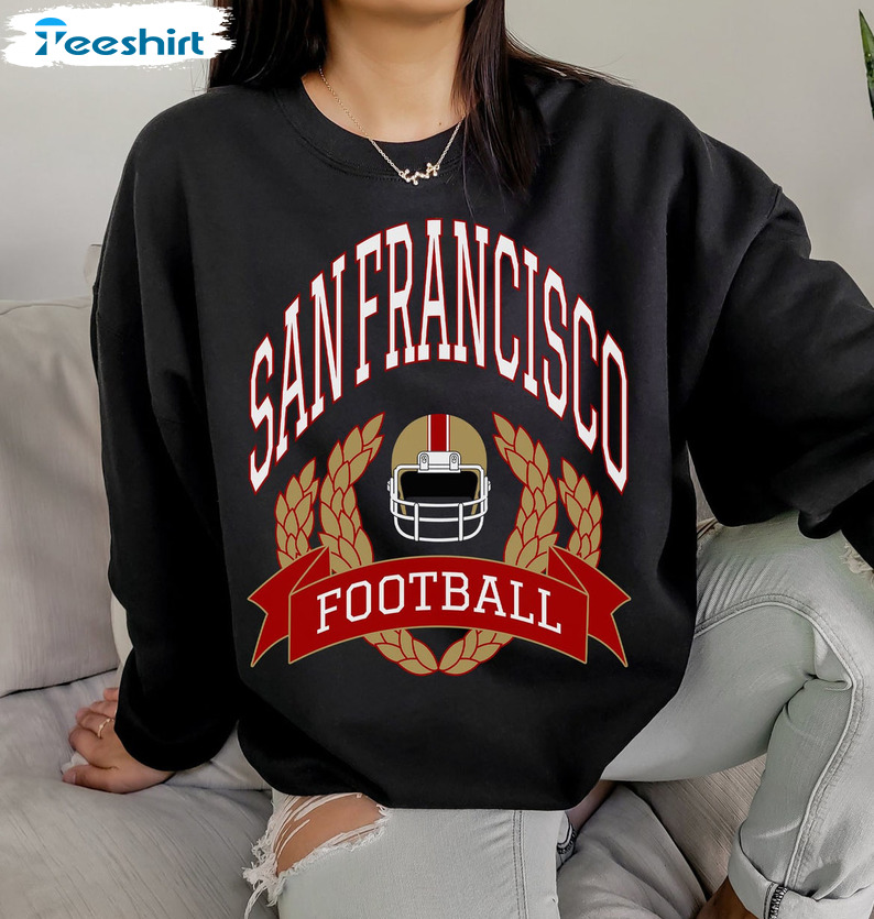 Retro San Francisco Football Sweatshirt, San Francisco Football Crewneck  Sweater